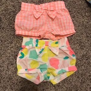 Carter’s baby girl shorts